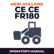 New Holland CE CE FR180 Wheel Loader Operators Manual