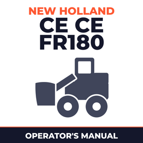 New Holland CE CE FR180 Wheel Loader Operators Manual