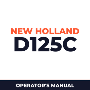 New Holland CE D125C Operators Manual