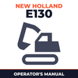 New Holland CE E130 Operators Manual