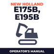 New Holland CE E175B, E195B Operators Manual