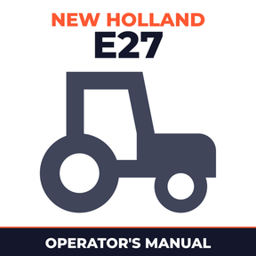 New Holland CE E27 Tractor Operator's Manual