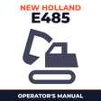 New Holland CE E485 Operators Manual