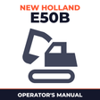 New Holland CE E50B Operators Manual