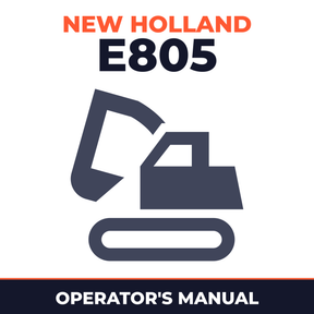 New Holland CE E805 Operators Manual