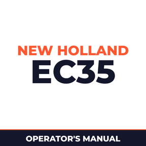 New Holland CE EC35 Operators Manual