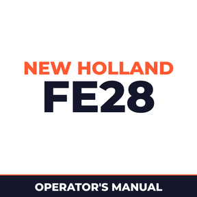 New Holland CE FE28 Operators Manual