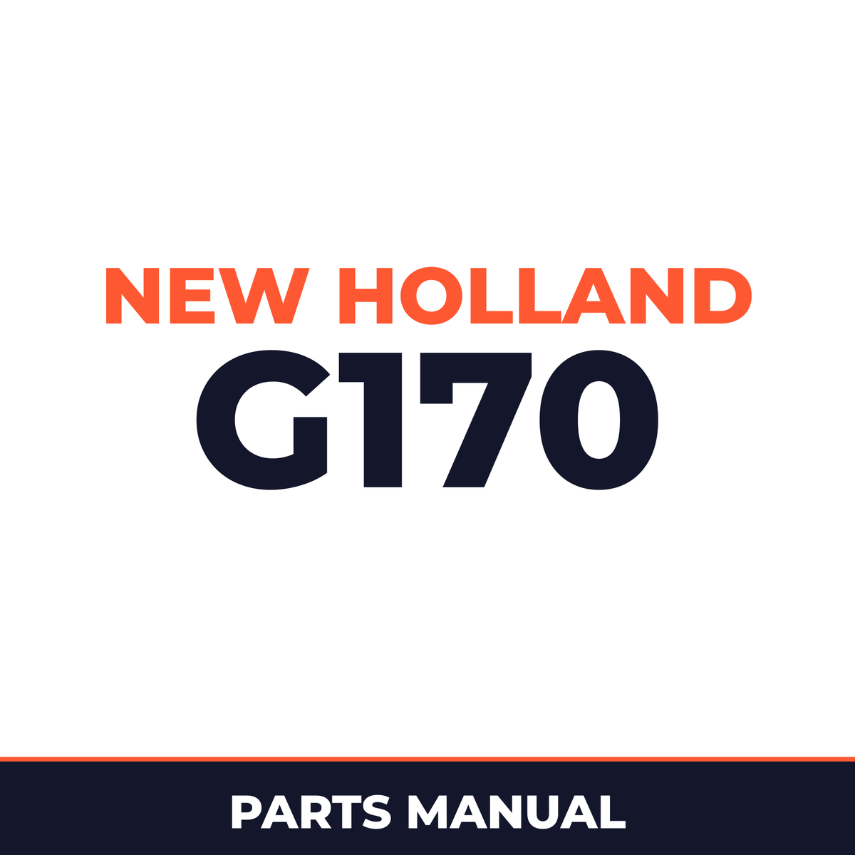New Holland CE G170 Parts Catalog