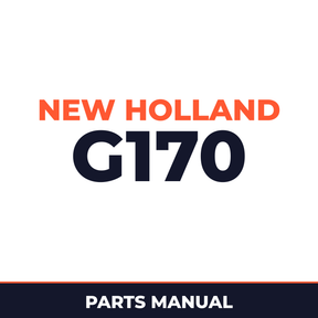 New Holland CE G170 Parts Catalog