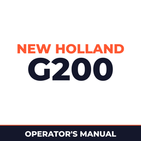 New Holland CE G200 Operators Manual