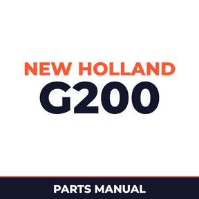 New Holland CE G200 Parts Catalog