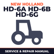 New Holland CE HD-6A HD-6B HD-6G Tractor Service & Repair Manual