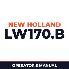 New Holland CE LW170.B Operators Manual