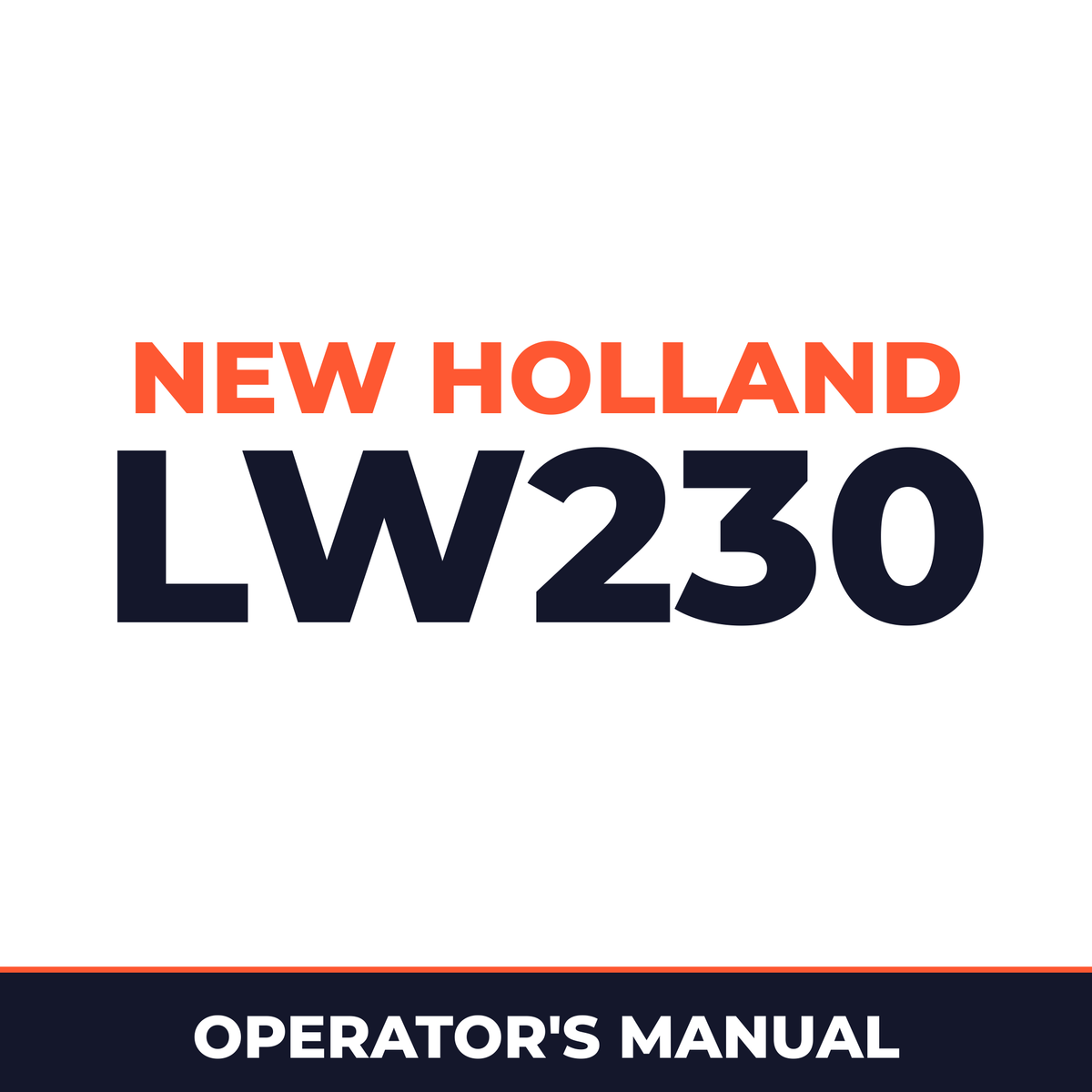 New Holland CE LW230 Operators Manual