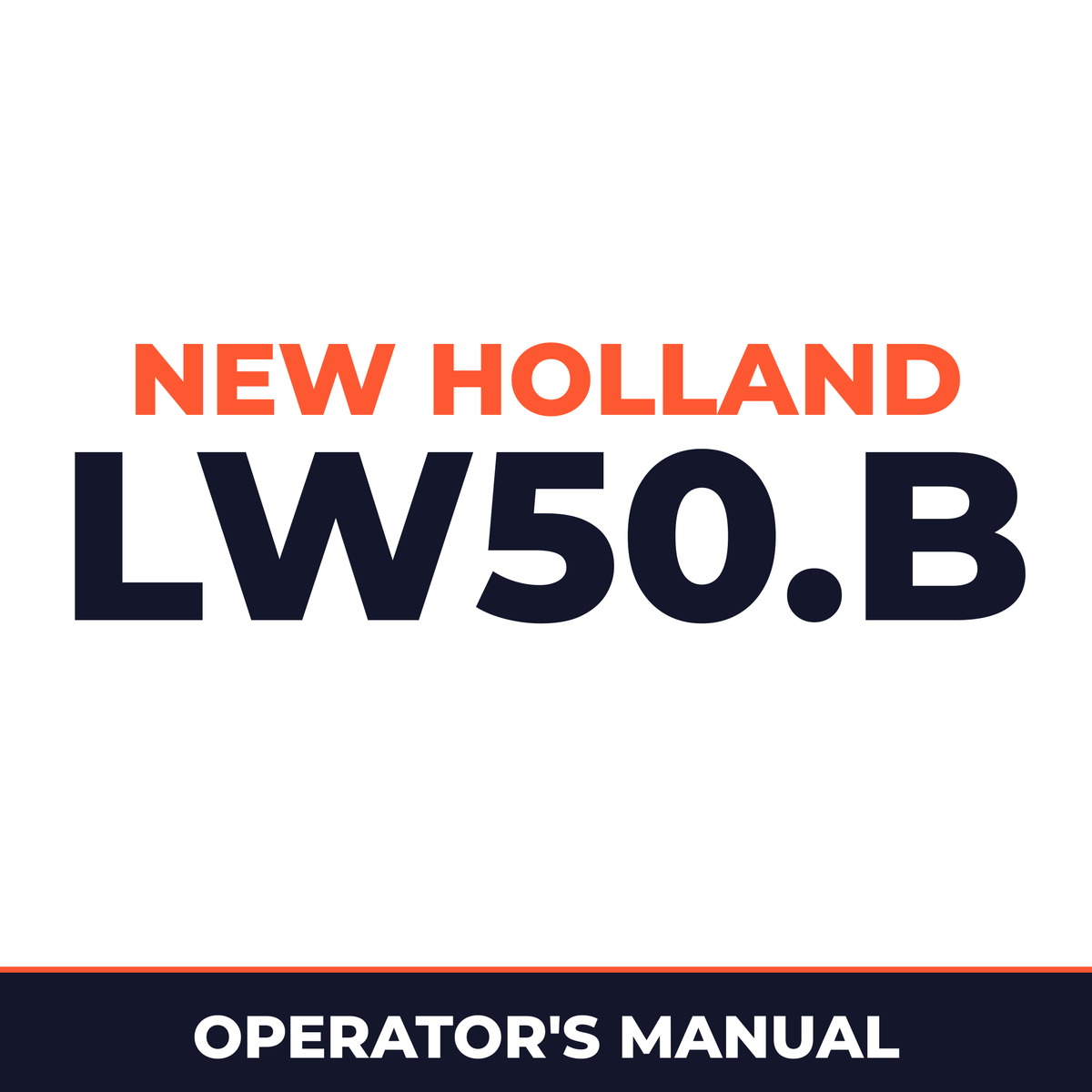 New Holland CE LW50.B Operators Manual