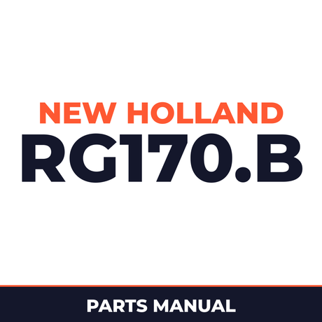 New Holland CE RG170.B Parts Catalog
