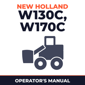 New Holland CE W130C, W170C Operators Manual