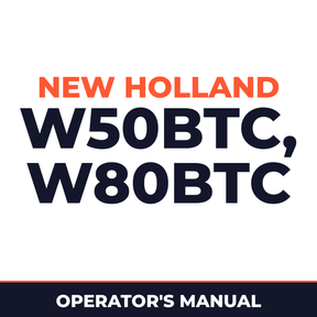 New Holland CE W50BTC, W80BTC Operators Manual