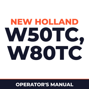 New Holland CE W50TC, W80TC Operators Manual