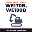 New Holland CE WE170B, WE190B Operators Manual