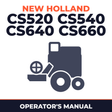 New Holland CS520 CS540 CS640 CS660 Combine Danish Operator's Manual