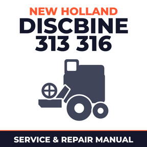 New Holland Discbine 313 316 Combine Service & Repair Manual
