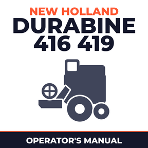 New Holland Durabine 416 419 Combine Operator's Manual