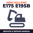 NEW HOLLand E175 E195B Crawler Excavator Workshop Service Manual