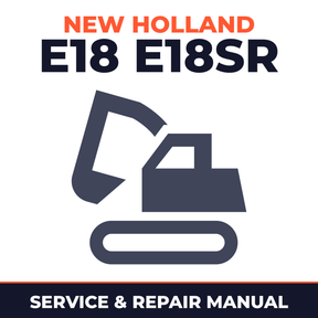New Holland E18 E18SR Mini Compact Hydraulic Excavator Complete Workshop Service Repair Manual
