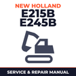 New Holland E215B E245B Crawler Excavator Service Manual