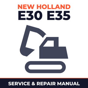 New Holland E30 E35 Workshop Service Repair Manual Mini Compact Hydraulic Crawler Excavator Mini Digger