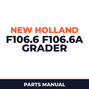 New Holland F106.6 F106.6a grader parts part manual ipl epc