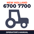New Holland Ford 6700 7700 Tractor Operator's Manual