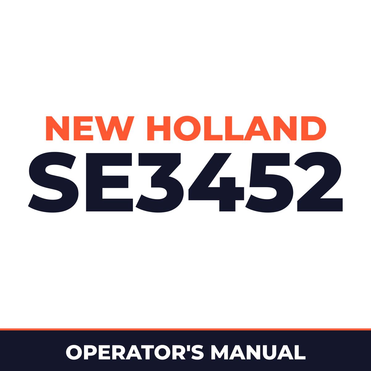 New Holland Ford Se3452 Compact Loader CL20 Operators Manual