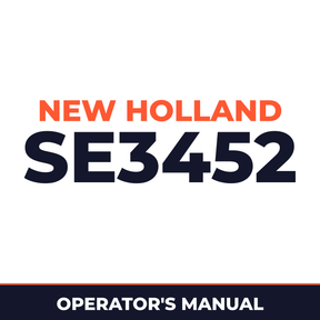New Holland Ford Se3452 Compact Loader CL20 Operators Manual