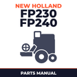 New Holland FP230 FP240 Combine Parts Manual