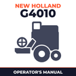 New Holland G4010 Combine Operator's Manual
