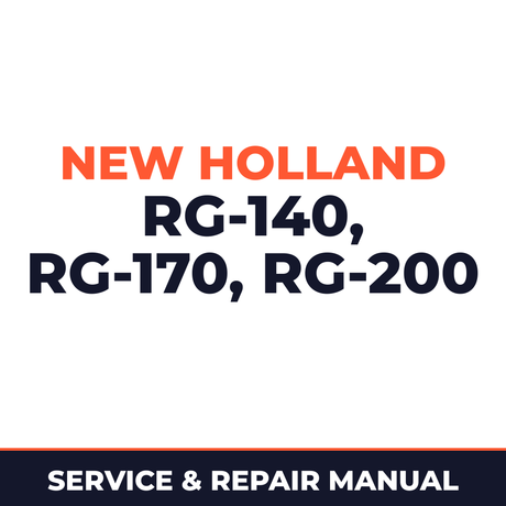 NEW HOLLand GRADERS RG-140 RG-170 RG-200 Service Manual