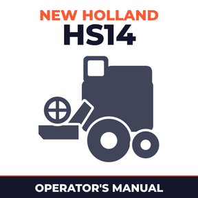 New Holland HS14 Combine Operator's Manual