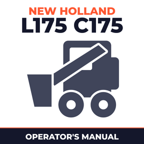 NEW HOLLand L175 C175 TIER 3 Skid Steer Loader Operators Manual