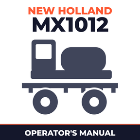 New Holland MX1012 Sprayer Operator's Manual