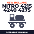 New Holland Nitro 4215 4240 4275 Sprayer Operator's Manual