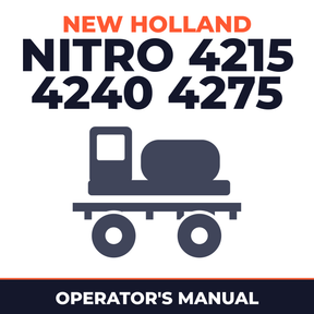 New Holland Nitro 4215 4240 4275 Sprayer Operator's Manual