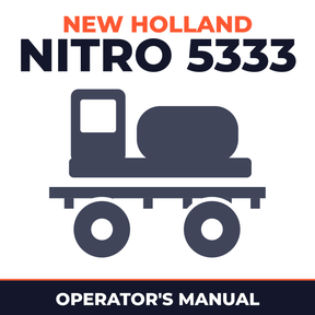 New Holland Nitro 5333 Sprayer Operator's Manual