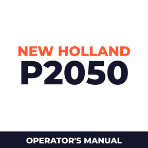 New Holland P2050 Planter Operator's Manual