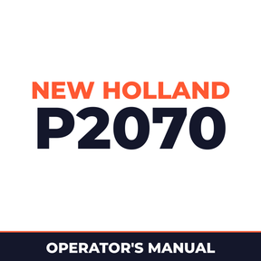 New Holland P2070 Planter Operator's Manual
