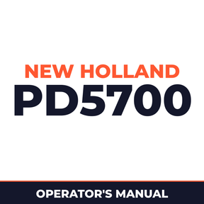 New Holland PD5700 Planter Operator's Manual