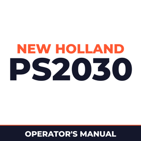New Holland PS2030 Planter Operator's Manual