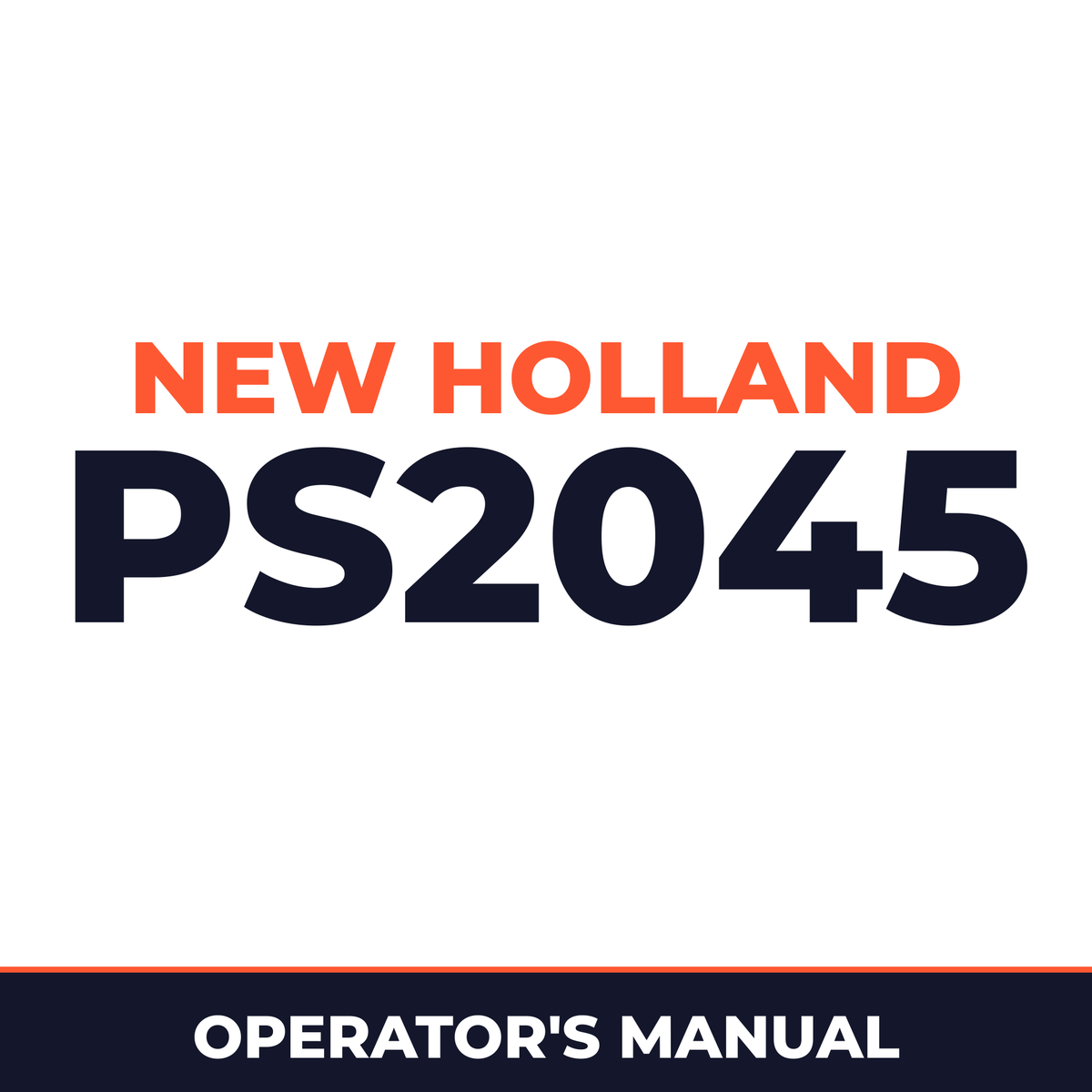 New Holland PS2045 Planter Operator's Manual