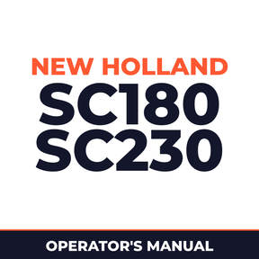 New Holland SC180 SC230 Planter Operator's Manual